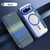 Google Pixel 11 Pro Color-plaid Shield Magnetic RFID Vegan Leather Phone Case - Blue