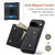 Google Pixel 11 Pro DG.MING M1 Series 3-Fold Multi Card Wallet + Magnetic Phone Case - Black