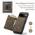 Google Pixel 11 Pro DG.MING M1 Series 3-Fold Multi Card Wallet + Magnetic Phone Case - Coffee