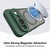 Google Pixel 11 Pro Fan Dun Series TPU Hybrid PC Frosted Magsafe Phone Case - Green