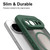 Google Pixel 11 Pro Fan Dun Series TPU Hybrid PC Frosted Magsafe Phone Case - Green