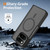 Google Pixel 11 Pro Fold Skin Feel TPU Hybrid PC Magnetic Phone Case with Hinge Cover - Black