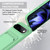 Google Pixel 11 Pro Integrated Card Bag Solid Color Liquid Silicone Phone Case Gen2 with Short Lanyard - Green