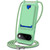 Google Pixel 11 Pro Integrated Card Bag Solid Color Liquid Silicone Phone Case with Lanyard - Green
