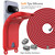 Google Pixel 11 Pro Integrated Card Bag Solid Color Liquid Silicone Phone Case with Lanyard - Red