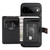 Google Pixel 11 Pro Kalebol Magnetic Button Card Bag MagSafe Ring Leather Phone Case - Black