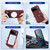 Google Pixel 11 Pro Kalebol Magnetic Button Card Bag MagSafe Ring Leather Phone Case - Red