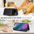 Google Pixel 11 Pro Kalebol Strong MagSafe Magnetic Two-Fold Card Bag Leather Phone Case - Black