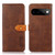 Google Pixel 11 Pro KHAZNEH Dual-color Cowhide Texture Flip Leather Phone Case - Brown