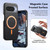 Google Pixel 11 Pro Litchi Texture Brushed MagSafe PU Back Cover Phone Case - Black