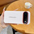 Google Pixel 11 Pro Metal Camera Lens Frame Buttons Vegan Leather Phone Case - White