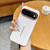 Google Pixel 11 Pro Metal Camera Lens Frame Buttons Vegan Leather Phone Case - White
