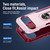 Google Pixel 11 Pro Pioneer Armor Heavy Duty PC + TPU Phone Case with Holder - Pink+Rose Red
