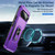 Google Pixel 11 Pro Pioneer Armor Heavy Duty PC + TPU Phone Case with Holder - Purple+Black