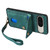 Google Pixel 11 Pro Retro Card Wallet Fold Leather Phone Case with Strap - Green