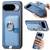 Google Pixel 11 Pro Retro Cross Leather Ring Side Insert Card Bag MagSafe Phone Case - Blue
