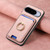 Google Pixel 11 Pro Retro Cross Leather Ring Vertical Insert Card Bag MagSafe Phone Case - Pink