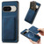 Google Pixel 11 Pro Retro Leather Card Bag Magnetic Phone Case - Blue