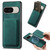 Google Pixel 11 Pro Retro Leather Card Bag Magnetic Phone Case - Green