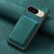 Google Pixel 11 Pro Retro Leather Card Bag Magnetic Phone Case - Green