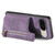 Google Pixel 11 Pro Retro Leather Zipper Wallet Back Phone Case - Purple