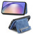 Google Pixel 11 Pro Retro MagSafe Zipper Wallet Card Bag Back Phone Case - Blue