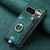 Google Pixel 11 Pro Retro Skin-feel Ring Card Bag Phone Case with Hang Loop - Green