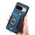 Google Pixel 11 Pro Retro Skin-feel Ring Multi-card Wallet Phone Case - Blue