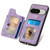 Google Pixel 11 Pro Retro Skin-feel Ring Multi-card Wallet Phone Case - Purple