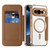 Google Pixel 11 Pro Shield MagSafe RFID Anti-theft Leather Phone Case - Brown