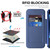 Google Pixel 11 Pro Shield MagSafe RFID Anti-theft Leather Phone Case - Dark Blue