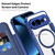 Google Pixel 11 Pro Shield MagSafe RFID Anti-theft Leather Phone Case - Dark Blue