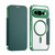Google Pixel 11 Pro Shield MagSafe RFID Anti-theft Leather Phone Case - Green