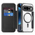 Google Pixel 11 Pro Shield Magsafe RFID Anti-theft Rhombus Leather Phone Case - Black