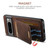 Google Pixel 11 Pro Suteni H02 Litchi Leather Card Wallet Stand Back Phone Case - Brown