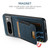 Google Pixel 11 Pro Suteni H03 Litchi Leather Card Bag Stand Back Phone Case - Blue