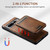 Google Pixel 11 Pro Suteni H15 Oil Eax Leather Detachable Wallet Back Phone Case - Brown