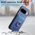 Google Pixel 11 Pro Twill Fabric Ring Multi-card Wallet Vegan Leather Phone Case - Blue
