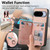 Google Pixel 11 Pro Twill Fabric Ring Multi-card Wallet Vegan Leather Phone Case - Pink