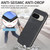 Google Pixel 11 Pro Vintage Leather PC Back Cover Phone Case - Black