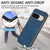 Google Pixel 11 Pro Vintage Leather PC Back Cover Phone Case - Blue