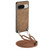 Google Pixel 11 Pro Vintage Leather PC Back Cover Phone Case with Crossbody Strap - Brown