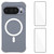 Google Pixel 11 Pro WANLONFENG Transparent Magnetic Four-Corner Shockproof TPU Phone Case with 2pcs Screen Films - Transparent