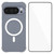 Google Pixel 11 Pro WANLONFENG Transparent Magnetic Four-Corner Shockproof TPU Phone Case with Screen Film - Transparent
