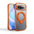 Google Pixel 11 Pro XL 360 Degree Rotation Holder Magnetic Electroplated Phone Case - Orange