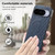 Google Pixel 11 Pro XL 3D Cubic Grid Pressed Magnetic PU Back Cover Phone Case - Blue