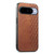 Google Pixel 11 Pro XL 3D Cubic Grid Pressed Magnetic PU Back Cover Phone Case - Brown