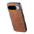 Google Pixel 11 Pro XL 3D Cubic Grid Pressed Magnetic PU Back Cover Phone Case - Brown