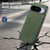 Google Pixel 11 Pro XL 3D Cubic Grid Pressed Magnetic PU Back Cover Phone Case - Green
