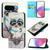 Google Pixel 11 Pro XL 3D Painting Horizontal Flip Leather Phone Case - Grey Owl
